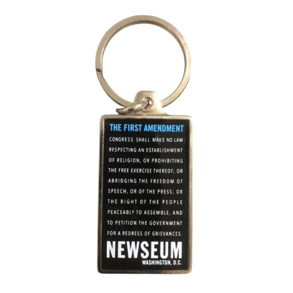 First Amendment-Freedom of Speech-Keychain-Newseum Collectible-Freedom of Press - Picture 1 of 3